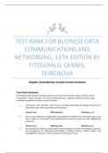 Test Bank For Business Data Communications and Networking&comma; 13th Edition by FitzGerald&comma; Dennis&comma; Durcikova&period;pdf