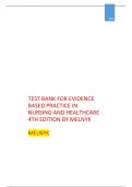 TEST BANK FOR EVIDENCE BASED PRACTICE IN NURSING AND HEALTHCARE 4TH EDITION BY MELNYK&period;pdf