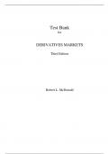 Derivatives Markets 3e Robert McDonald (Solution Manual with Test Bank)	