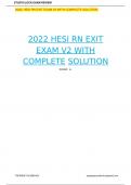 2022; HESI RN EXIT EXAM V2 WITH COMPLETE SOLUTION