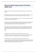 Special Needs Appropriate Practices &lpar;SNP&rpar; DCF exam 2023