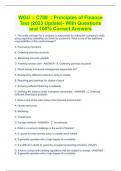 WGU :: C708 :: Principles of Finance Test (2023 Update)- With Questions and 100% Correct Answers