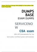 Proper CSA Exam Dumps V9.02 [2022] For ServiceNow CSA Exam Preparation
