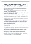 Rasmussen Pathophysiology Exam 2with 100&percnt; Correct Answers 2023