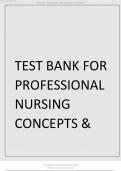 TEST BANK FOR PROFESSIONAL NURSING CONCEPTS & CHALLENGES 9TH EDITION  LATEST UPDATE BY BETH BLACK.