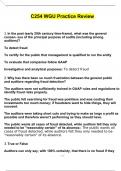 C254 WGU Practice Review 2023 Questions and Answers 100&percnt; Verified