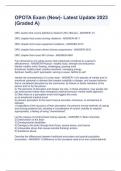 OPOTA Exam &lpar;New&rpar;- Latest Update 2023  &lpar;Graded A&rpar;