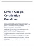 Exam &lpar;elaborations&rpar; Level 1 Google  Certification 