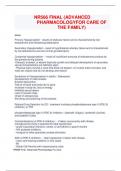 NR566 FINAL &lpar;ADVANCED PHARMACOLOGY FOR CARE OF THE FAMILY&rpar;