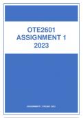 OTE2601 ASSIGNMENT 1 2023