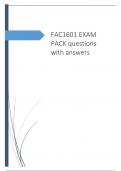 FAC1601 EXAM PACK questions with answers