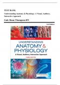 Test Bank - Understanding Anatomy and Physiology, Thompson, 3rd Edition (Thompson, 2020), Chapter 1-25 | All Chapters