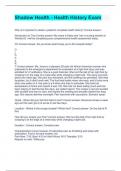 Shadow Health - Health History Exam