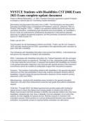 NYSTCE Students with Disabilities CST &lpar;060&rpar; Exam Guide Answered &lpar;VERIFIED&rpar;&comma; NYSTCE Students with Disabilities CST Exam Review Guide &lpar;SOLVED&rpar;&comma; NYSTCE Students With Disabilities Exam Review Answered 100&percnt; Correct&comma; CST NYSTCE &lpar;060&rpar; Exam Prep Questions and Ans