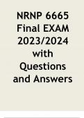 NRNP 6665 Final EXAM 2023/2024 with Questions and Answers