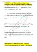 WGU D084 Cloud Platform Solutions&comma; Summary Questions Latest 2023 &lpar;Verified Answers&rpar; Latest 2023 