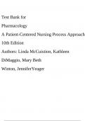 Test Bank for Pharmacology A Patient-Centered Nursing Process Approach 10th Edition Authors: Linda McCuistion, Kathleen DiMaggio, Mary Beth Winton, JenniferYeager.