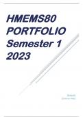  HMEMS80 PORTFOLIO Semester 1 2023