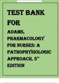 Test Bank For Pharmacology for Nurses &comma; A Pathophysiologic Approach 5th Edition by Michael Patrick Adams &comma; Norman Holland&comma; Carol Urban latest updated version graded A&plus;