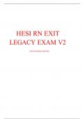 HESI RN EXIT LEGACY EXAM V2 QUESTIONS&ANSWERS