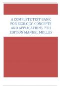 A Complete Test Bank For Ecology, Concepts And Applications, 7th Edition Manuel Molles