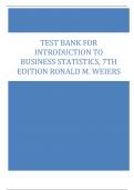 A Complete Test Bank For Introduction to Business Statistics, 7th Edition Ronald M. Weiers