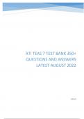 ATI TEAS 7 TEST BANK LATEST UPDATE 2022/2023.