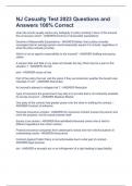 NJ Casualty Test 2023 Questions and Answers 100&percnt; Correct
