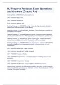 NJ Property Producer Exam Questions and Answers &lpar;Graded A&plus;&rpar;