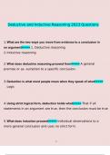 Deductive and Inductive Reasoning STUDY BUNDLE PACK SOLUTION &lpar;Questions and Answers &rpar;&lpar;2022&sol;2023&rpar; &lpar;Verified Answers&rpar;