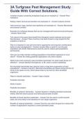 3A Turfgrass Pest Management Study Guide With Correct Solutions&period;