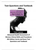 Advanced Health Assessment of Women Clinical Skills and Procedures 4th Edition Carcio and Secor Test Questions and Textbook