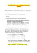 C214 Supplemental Study Questions and Answers. questions and answers} (2022/2023) (verified answers)