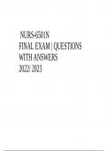 NURS-6501N FINAL EXAM | QUESTIONS WITH ANSWERS 2022/ 2023