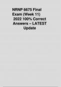 NRNP 6675-15; NRNP 6675 Week 11 Midterm Exam 2022/23 100% solved -Graded A