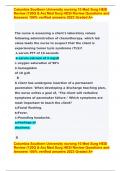 Columbia Southern University nursing 10 Med Surg HESI Review (120Q & As) Med Surg HESI Review Questions and Answers 100% verified answers 2023 Graded A+