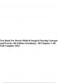 Test Bank For Dewits Medical Surgical Nursing Concepts and Practice 4th Edition Stromberg &sol; All Chapters 1-49&sol; Full Complete 2023&period;