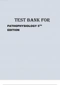 Test bank for Pathophysiology 5th Edition by Copstead and Banasik 2024 latest updated test bank ,graded A+