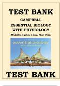 TEST BANK FOR CAMPBELL ESSENTIAL BIOLOGY WITH PHYSIOLOGY, 5TH EDITION BY SIMON, DICKEY, REECE, HOGAN