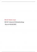 NR 507 Week Quiz 2, (Multiple Versions ), NR 507: Advanced Pathophysiology, Chamberlain College of Nursing. (Secure HIGHSCORE)