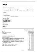 aqa A-level BUSINESS Paper 2 Business 2 &lpar;7132&sol;2&rpar; June 2022 Question Paper & Mark Scheme&period;