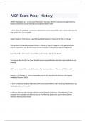 AICP Exam Prep - History 2023 with 100&percnt; correct answers