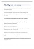 TDLR Eyelash extensions EXAM 2023 WITH VERIFIED SOLUTIONS