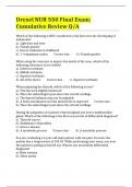 Drexel NUR 550 Final Exam; Cumulative Review Q/A