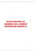 NR-508 MIDTERM ALL ANSWERS 100% CORRECT GUARANTEED GRADED A+