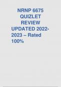 NRNP 6675 (questions and answers) QUIZLET  REVIEW UPDATED 2022- 2023 – Rated  100%