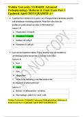 Walden University NURS6501 Advanced Pathophysiology Midterm & Final Exam Part 1 Updated April 2023 GRADED A&plus;