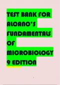 TEST BANK FOR  ALCANO’S  FUNDAMENTALS  OF  MICROBIOLOGY  9 EDITION