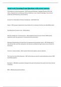Social Work Licensing Exam questions with correct answers