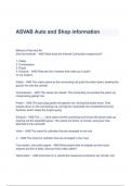 ASVAB Auto and Shop information Questions & Answers 2023 &lpar; A&plus; GRADED 100&percnt; VERIFIED&rpar;